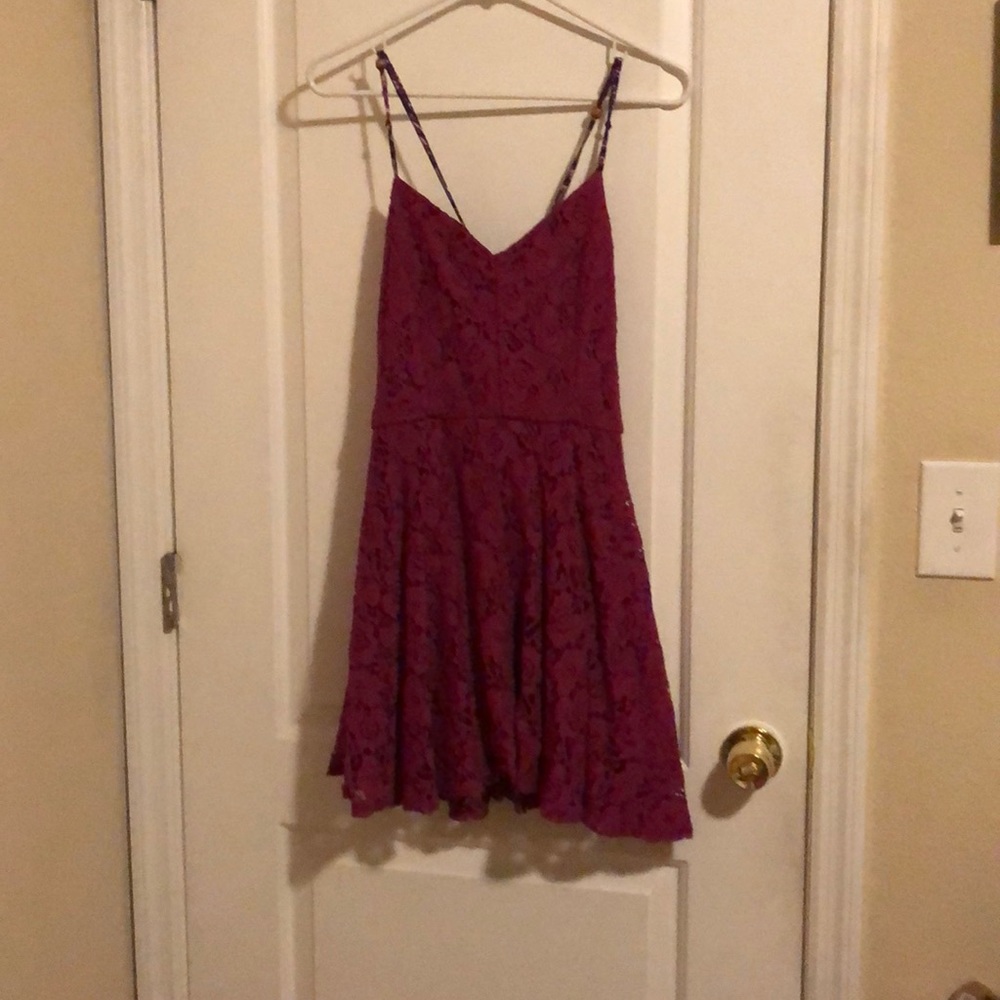 Cranberry lace medium dress